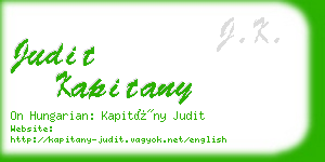 judit kapitany business card